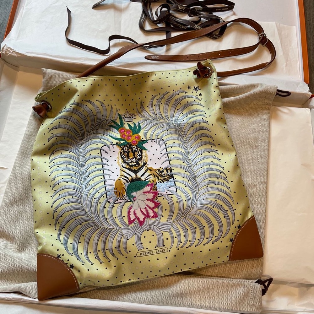 Hermes silk city bag
